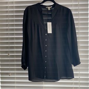 Banana Republic Silk Black Blouse 💕 NWT